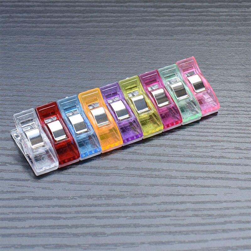 Pinzas de plástico Multicolor para trabajos, pinzas de tela, herramientas de costura de dobladillo, accesorios de costura, 20 unids/paquete