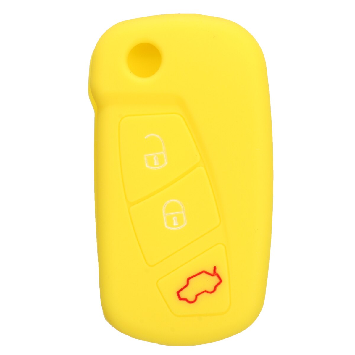 16 Kleur Siliconen 3 Button Remote Flip Key Case Fob Cover Bescherm Houder Voor Ford Ka: YELLOW