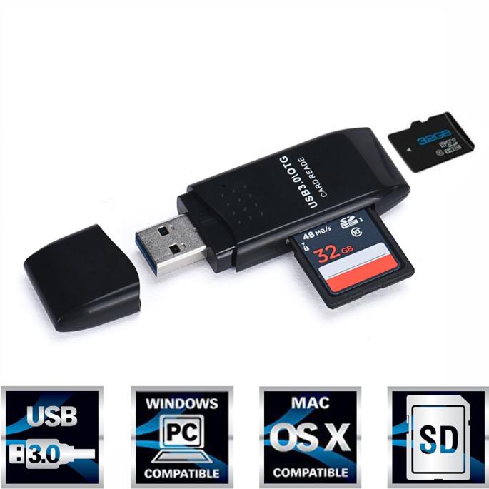 Mini 5 Gbps Super Speed Usb 3.0 Micro Sd/Sdxc Tf Kaartlezer Adapter High Speed Data Transfer up Tp 5 Gbps. 63 #