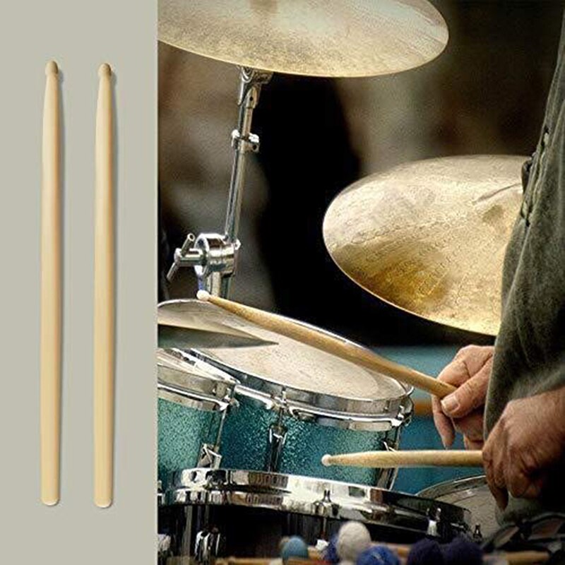 4 Stuks Universele Jazz Drumsticks Set Omvat 5A Maple Drumsticks Bamboe Staaldraad Borstels En Fluwelen Zakje