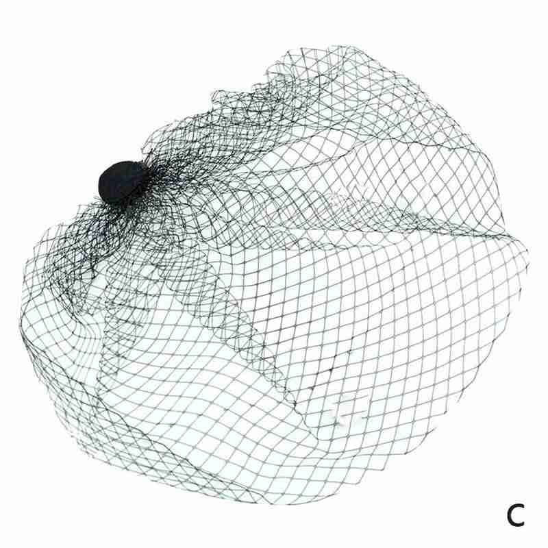 Vintage Simple Bridal Net Birdcage Veils Black Polka Dot Big Mesh Hairpin Brooch Headdress Fascinator Face Veils With Comb