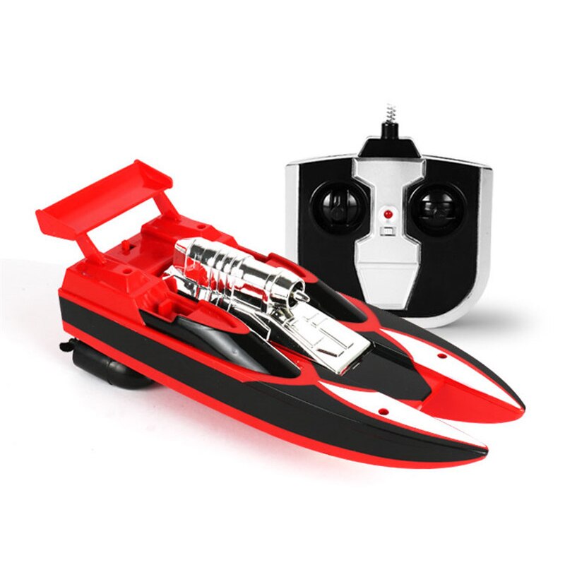 Wireless electric remote control Electric boat Toy boat model High-speed boy watertight yacht The best for children: green