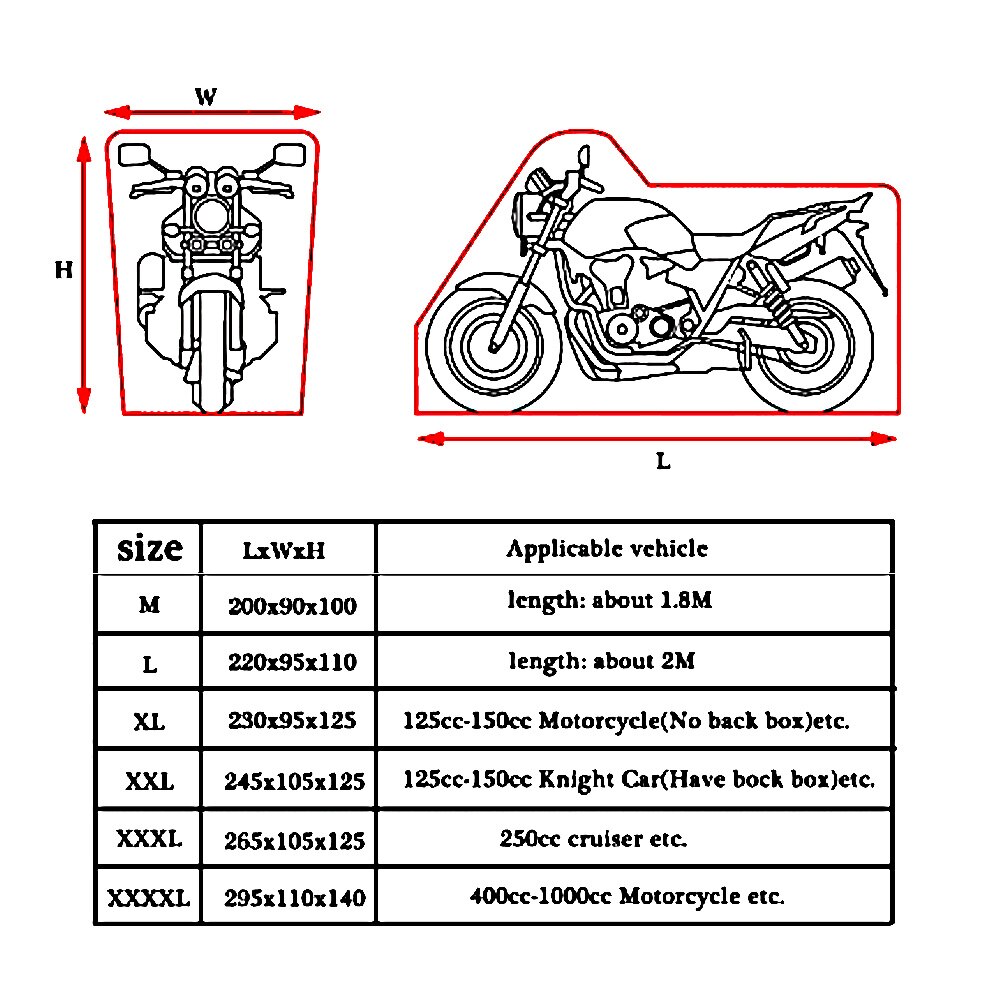Universal motorcykel regnslag ml  xl 2xl 3xl 4xl vandtæt støvtæt udendørs motorcykel regnfrakke uv beskyttende betræk