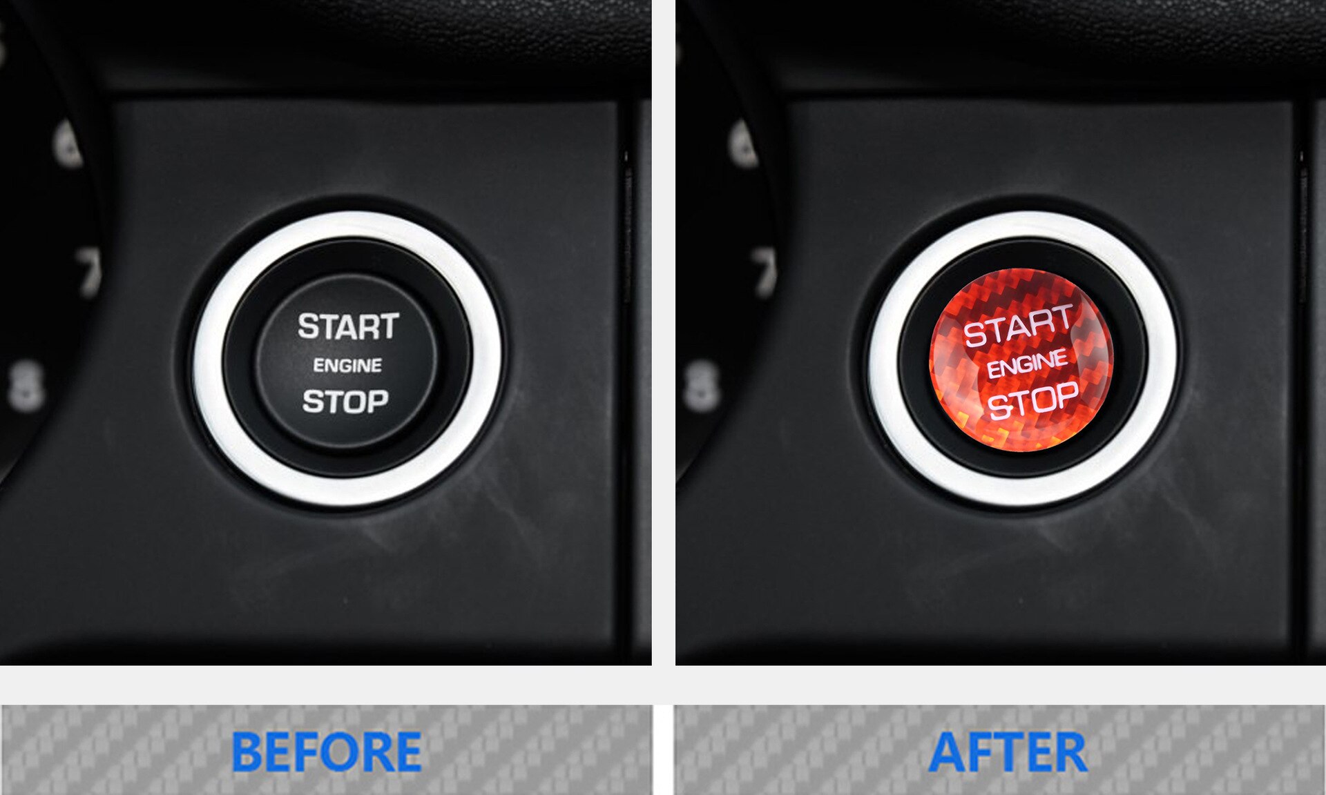 Voor Landrover Range Rover Vogue Sport Evoque Velar Chrome Start Motor Stop Drukknop Cover Ring Trim Sticker Auto Accessoires