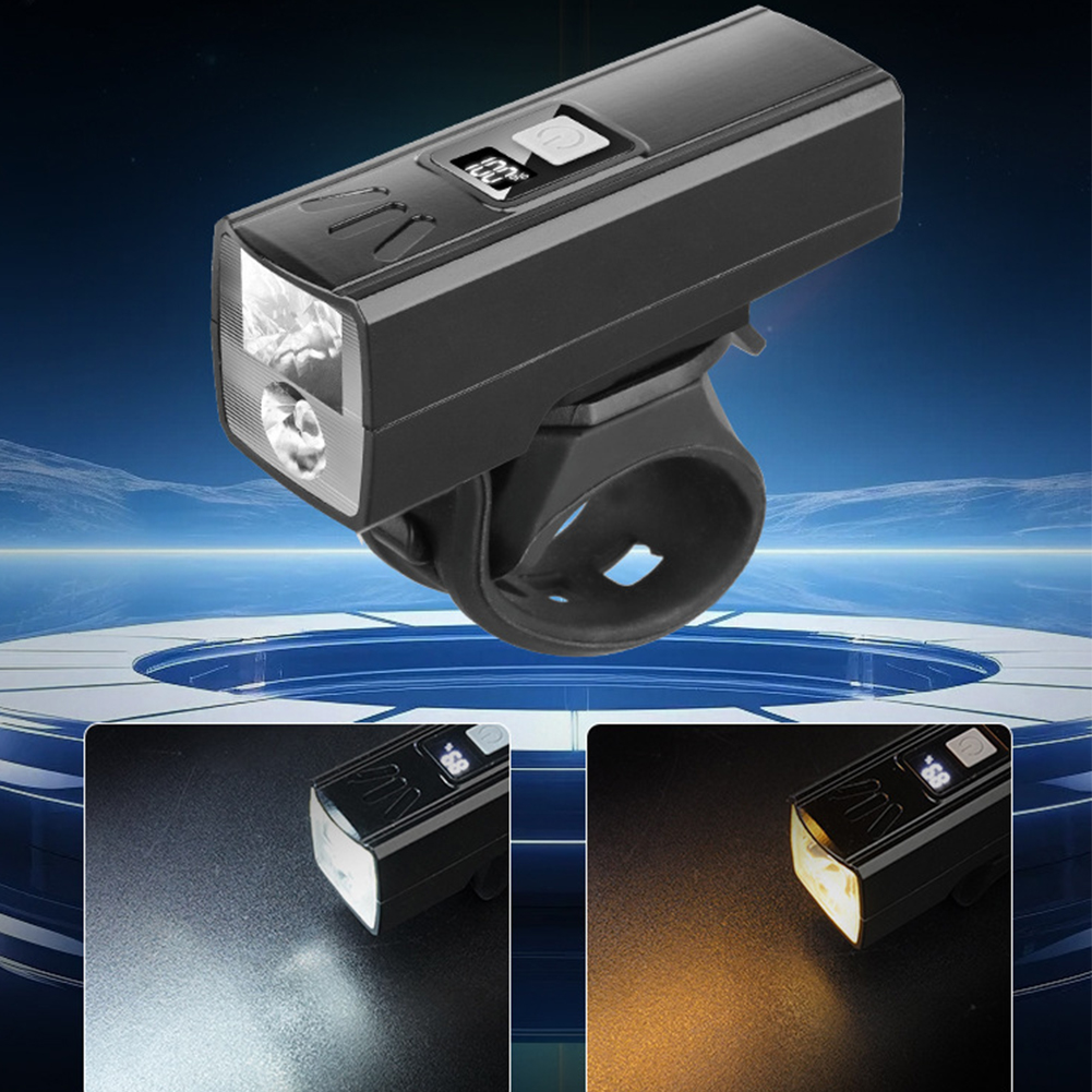 Fietskoplamp met siliconen pad Markeer LED-licht Digitaal display Lichtgewicht fietsverlichting voor reisfietsaccessoires