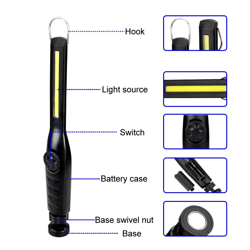 Portable COB Handheld Movable Work Lights USB Charging Multi-functional and Emergency Lights Portable LED Work Lights