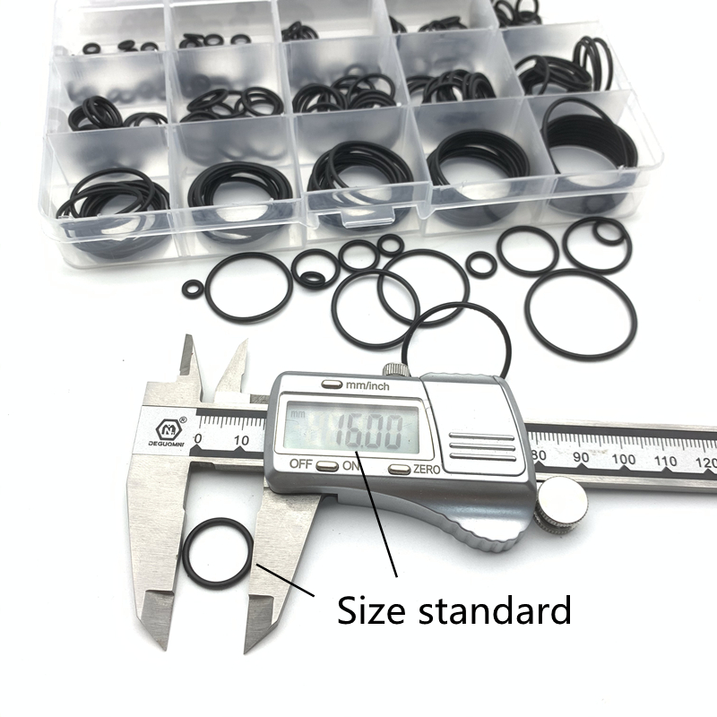 Doos Rubber NBR O Ring CS 1.5mm Assortiment Zwarte O-Ring Afdichting Set Nitril Ringen Voor Auto O Ring Kit