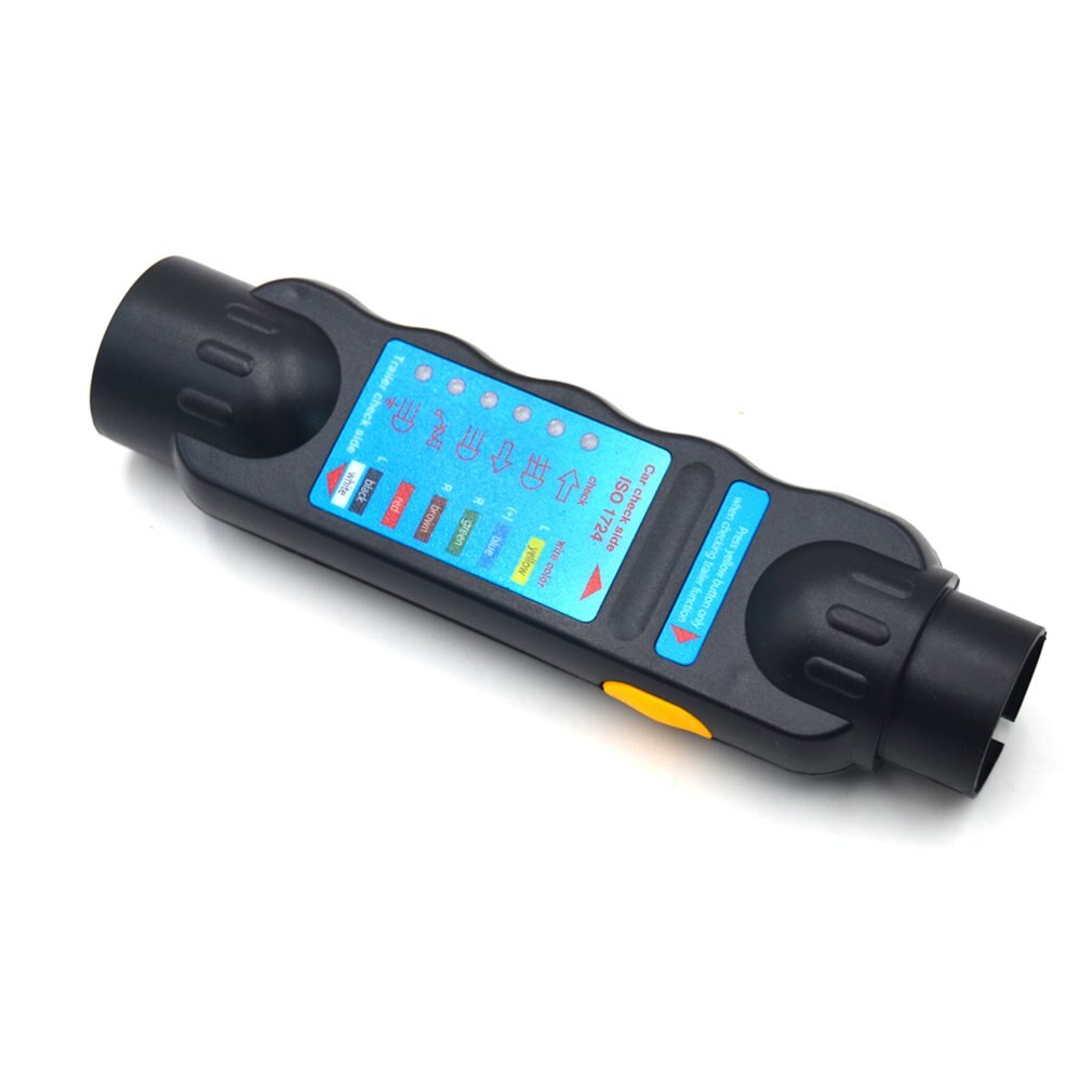 12V Resistance Tester Without Recording Device 7-Pin Trailer Plug Socket Connector Tester Light Wiring Circuit