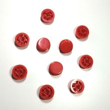 30 stks Rode Ronde Tactiele Knop Caps Voor 12*12*7.3mm Tact Schakelaars Plastic Swirch Key Cap rode Kleur