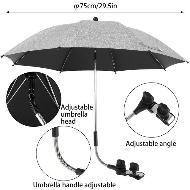 Paraguas para acampar y playa, sombrilla Anti-Uv, sombrilla para playa al aire libre, Clip de protección, equipo para sombrilla, lluvia con silla: Naranja