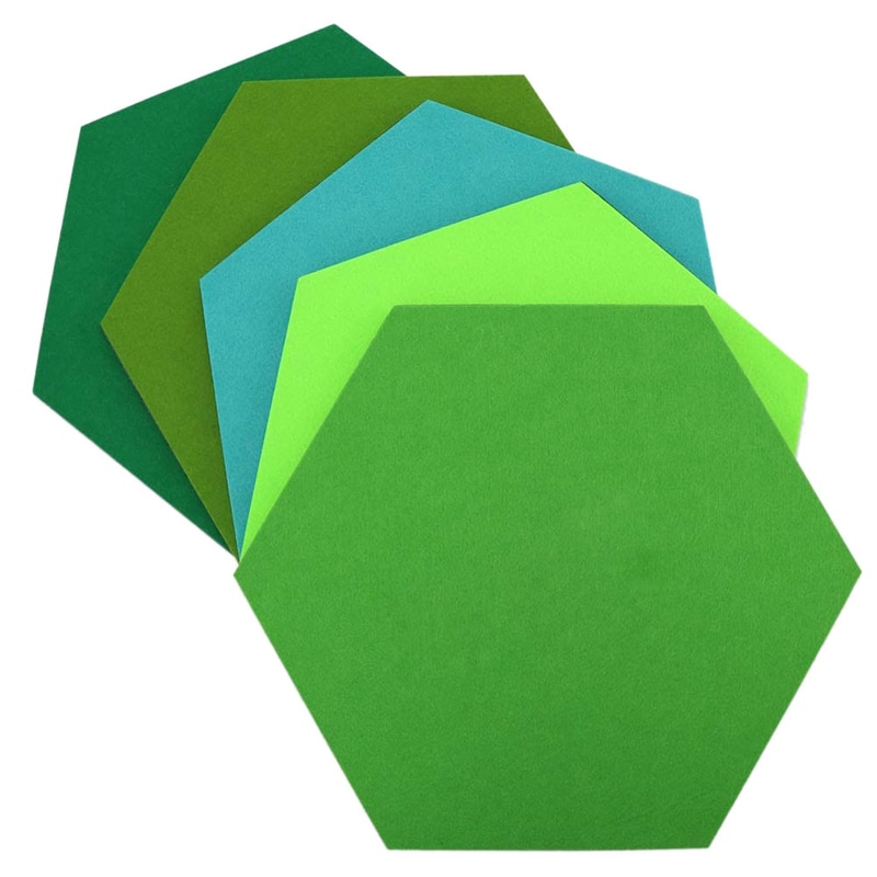 10Pcs Hexagon Felt Board Hexagonal Felt Wall Sticker Multifunction 3D Decorative Home Message Board Self-Adhesive Kids Room Base