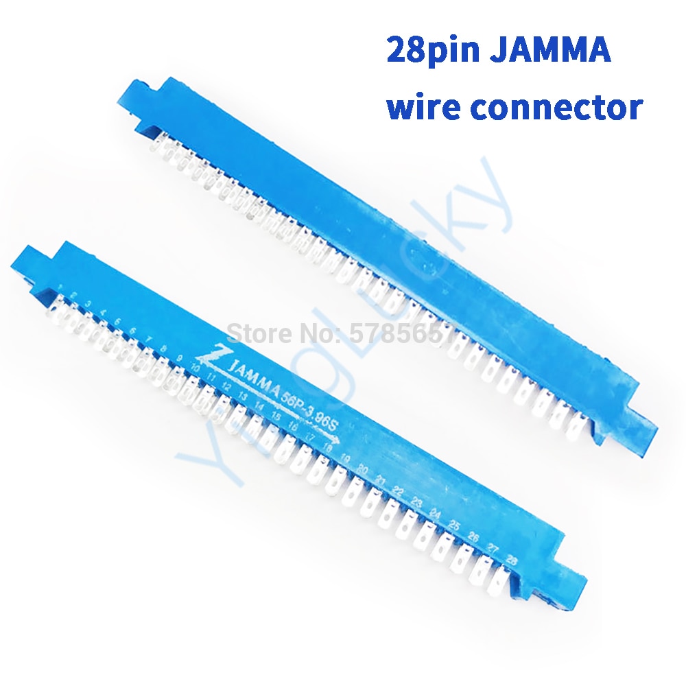1 Pcs 28-Pin Jamma Draad Connector Jamma Harnas, voor Arcade Game Board/Vechten Machine/Arcade Gewijd/Zwart En Blauw Optionele