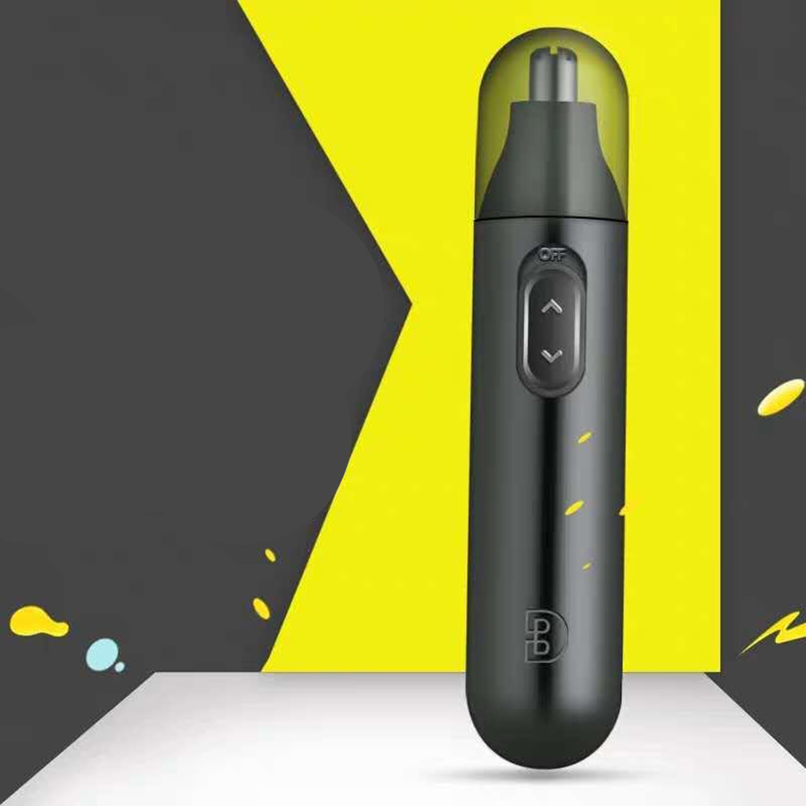 Men Portable Nose and Ear Hair Trimmer ,Electric Stainless Blades Nose Trimmer