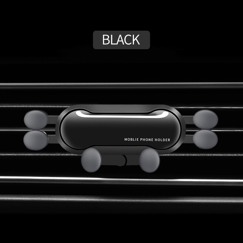 Gravity mobiltelefon holder til bilmontering luftventil klip gps holder stativ beslag ingen magnetisk telefon holder til iiphone xiaomi: Sort-type b