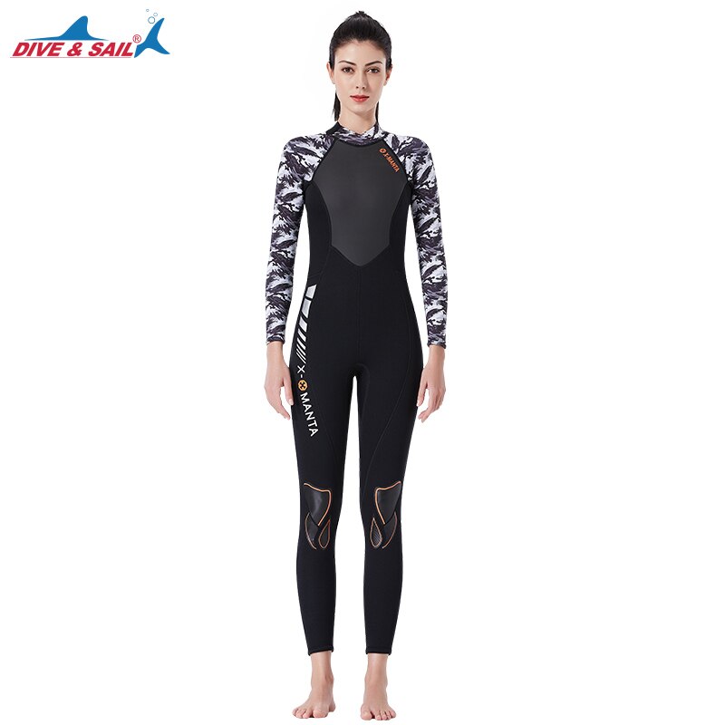 DIVE & SAIL 1.5MM Neoprene Wetsuit Women Men Warm One Piece Wet suit for Scuba Diving Surfing WS-19483