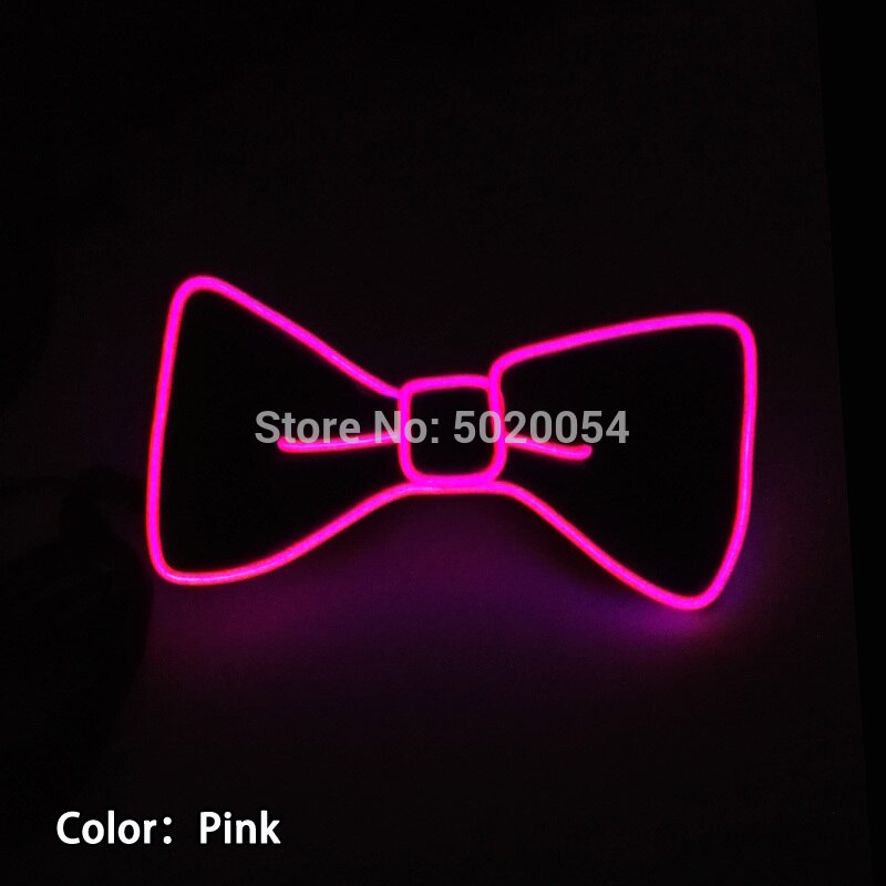 Juego de pajarita brillante con gafas EL combinadas de colores dobles para iluminar los lazos de los hombres gafas de sol luminosas Led brillantes para Halloween