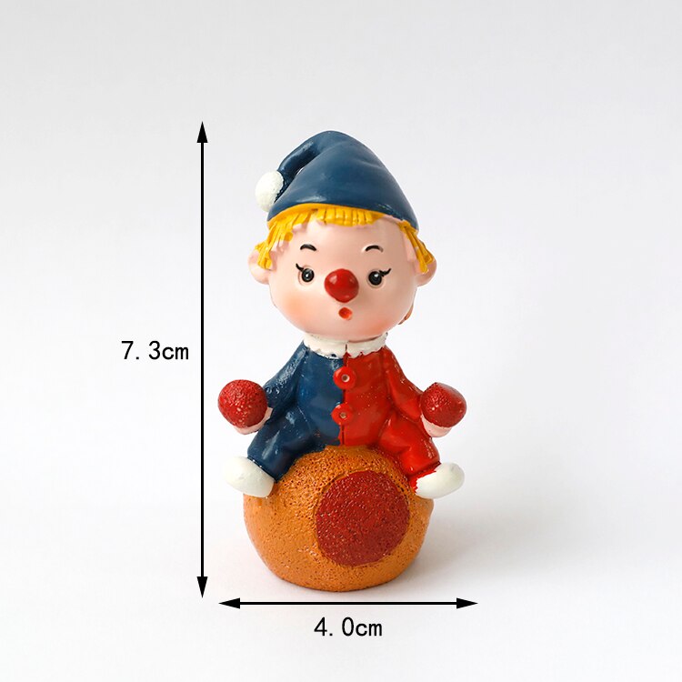 Leeuw Circus Clown Olifant Bal Cake Topper Voor Verjaardag Decoratie Bruiloft Benodigdheden Baby Shower Bakken Dessert Kid Liefde: Circus clown