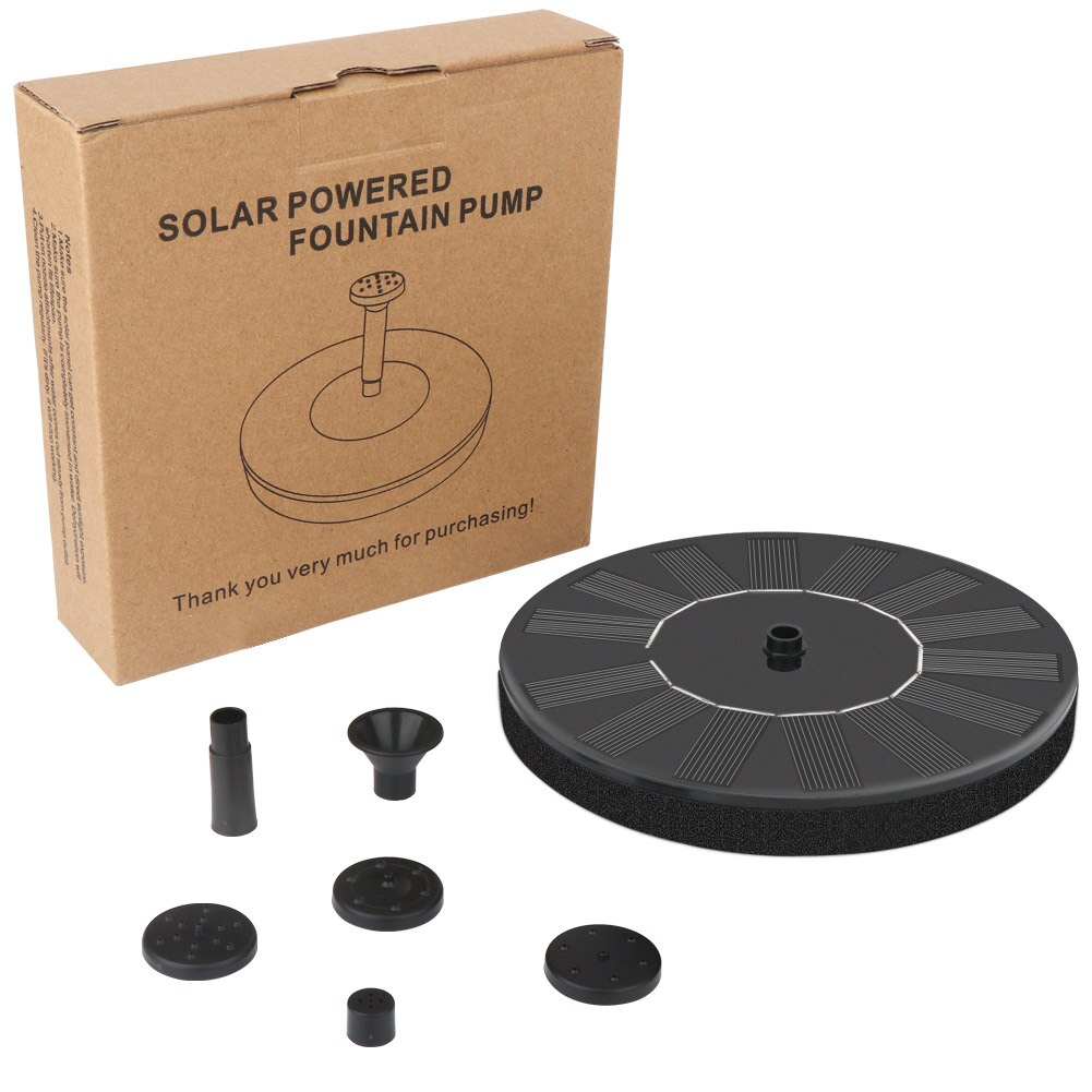 Solar Water Fountain Pool Pond Waterfall Fountain Garden Decoration Outdoor Bird Bath Solar Powered Fountain Floating Water: Default Title