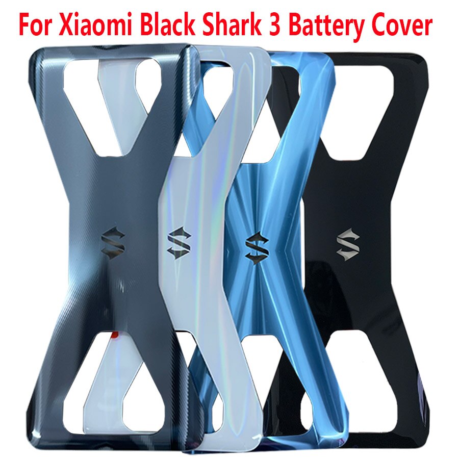 Original For Xiaomi Black Shark 3 Shark3 Pro Back Battery Cover Glass Panel Door Rear Housing Case Shark3 Pro with Adhesive