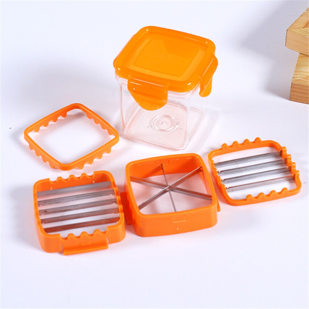 1PC Nicer Quick Stainless Steel Vegetable Dicer Chopper Multi-functional Kitchen Onion Vegetable Cutter Slicer OK 1055
