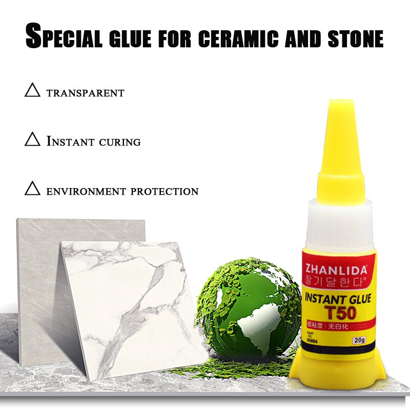 T50s 20g ceramic stone marble special glue for stick ceramic tile household glue waterproof quick drying liquid adhesive