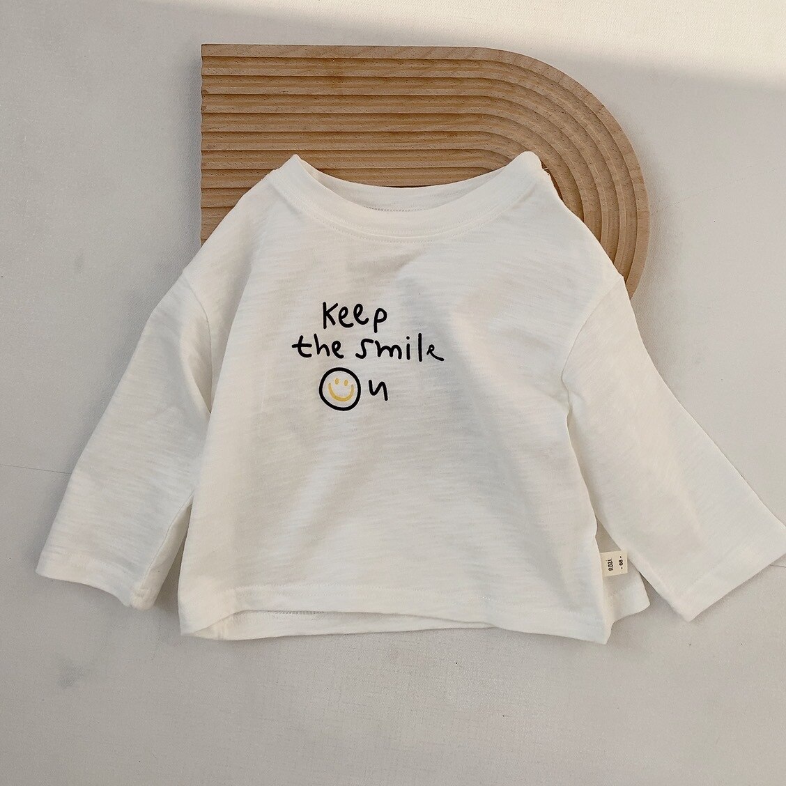 2022 neue Baby T-Shirt Jungen Mädchen Langarm Frühling Sommer Halten Lächeln Druck lässig Spitzen Kleinkind Neugeborenen T-Hemden Outfits