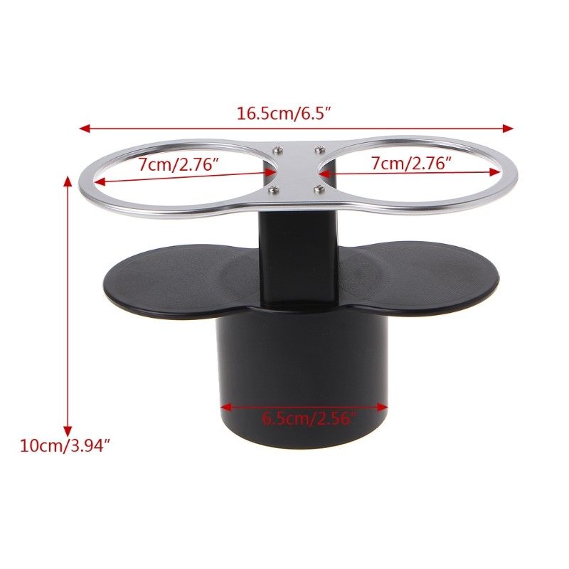 Soporte Universal para bebidas de coche, Soporte para vasos con doble agujero, suministros para automóviles, accesorios para coche, portabotellas negro