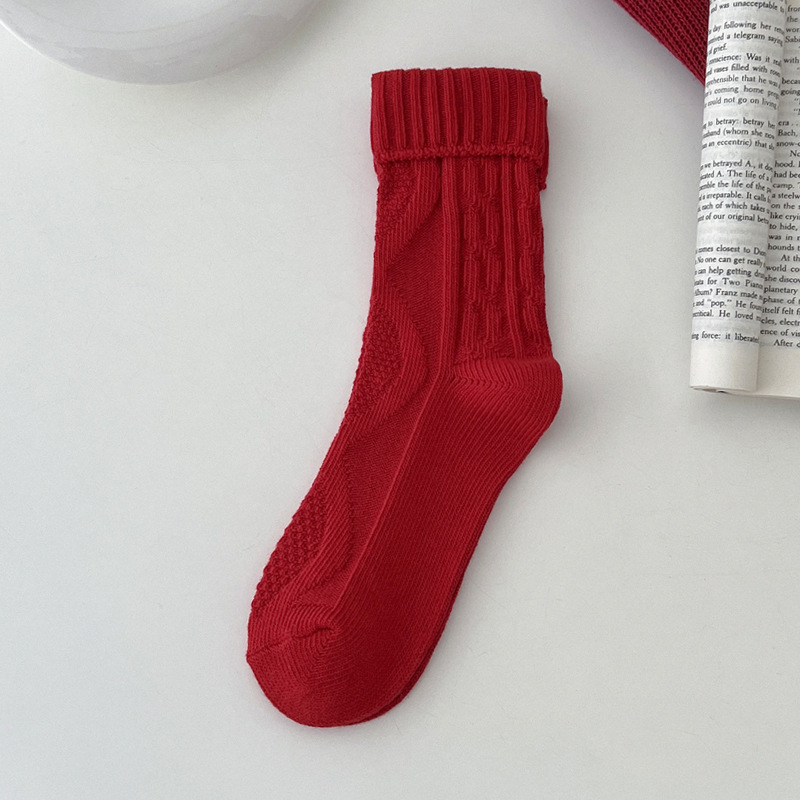 Calcetines de mujer de algodón transpirable Navidad Año calcetines rojos para niñas rayas Casual Otoño Invierno calcetines cálidos comodidad: Azul cielo
