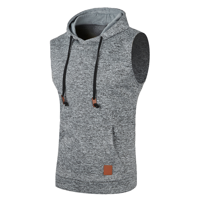 Heren mouwloze hoodies mode casual hooded sweatshirt heren bodybuilding tanktop sportief shirt vest vest gym