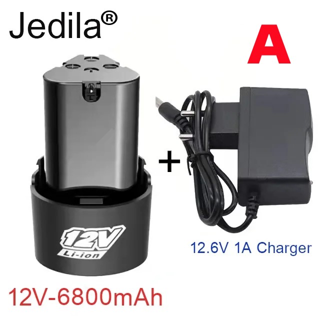 12V, 6800 MAH, Large Capacity Rechargeable lithium ion Battery General Small Electric tools, electric Drills, Screwdrivers: Pink