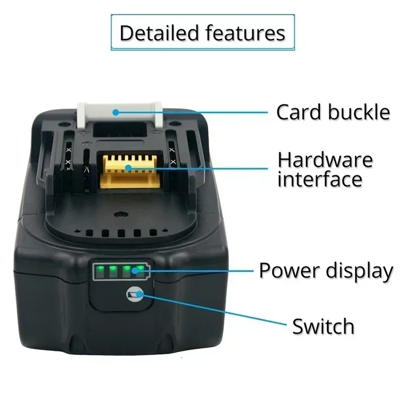 Makita 18v accu's, 6000 mah oplaadbare accu voor elektrisch gereedschap met led, li-ion vervangingsaccu lxt  bl1860b bl1860 bl1850