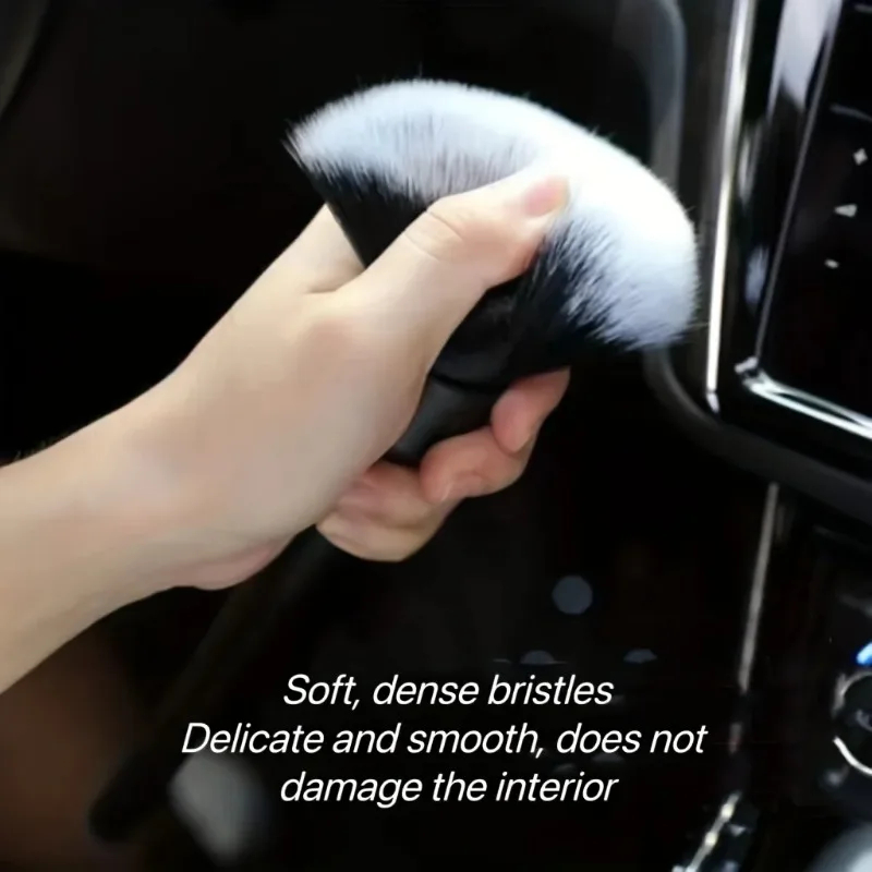 Cepillo de limpieza de cerdas suaves para Interior de coche, herramienta de limpieza de coche, plumero de salpicadero, 1 piezas