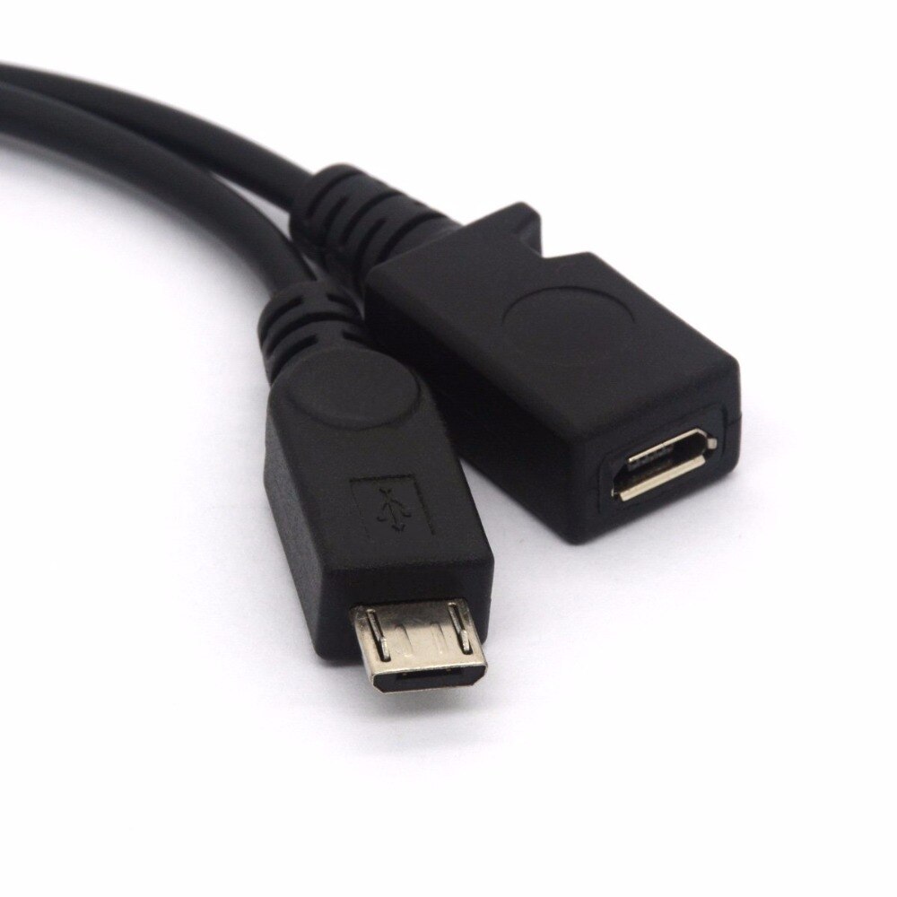 USB Type Female to Micro USB Male Host OTG with Micro USB Female Y Cable