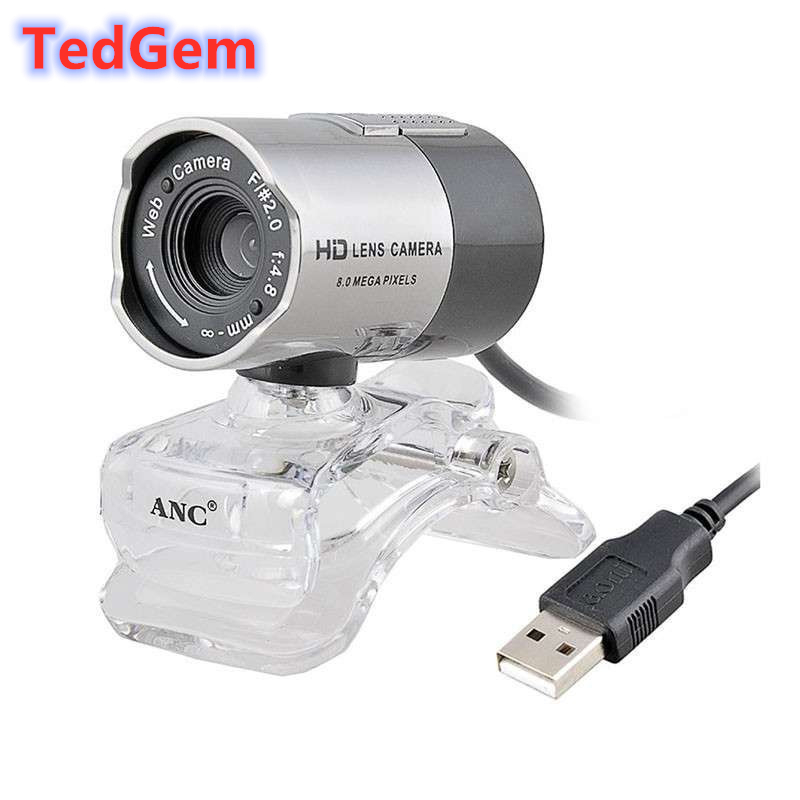 Original ANC Web Camera PC Computer Night Vision Webcam USB Free Driver HD Camera With Microphone Web Cam Webcamera