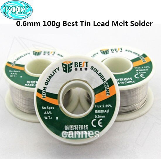 Beste 0.6 Mm Soldeertin Wire 100G 60/40 Tin Tin Lead Wire Melt Rosin Core Soldeer Soldeer Wire Roll