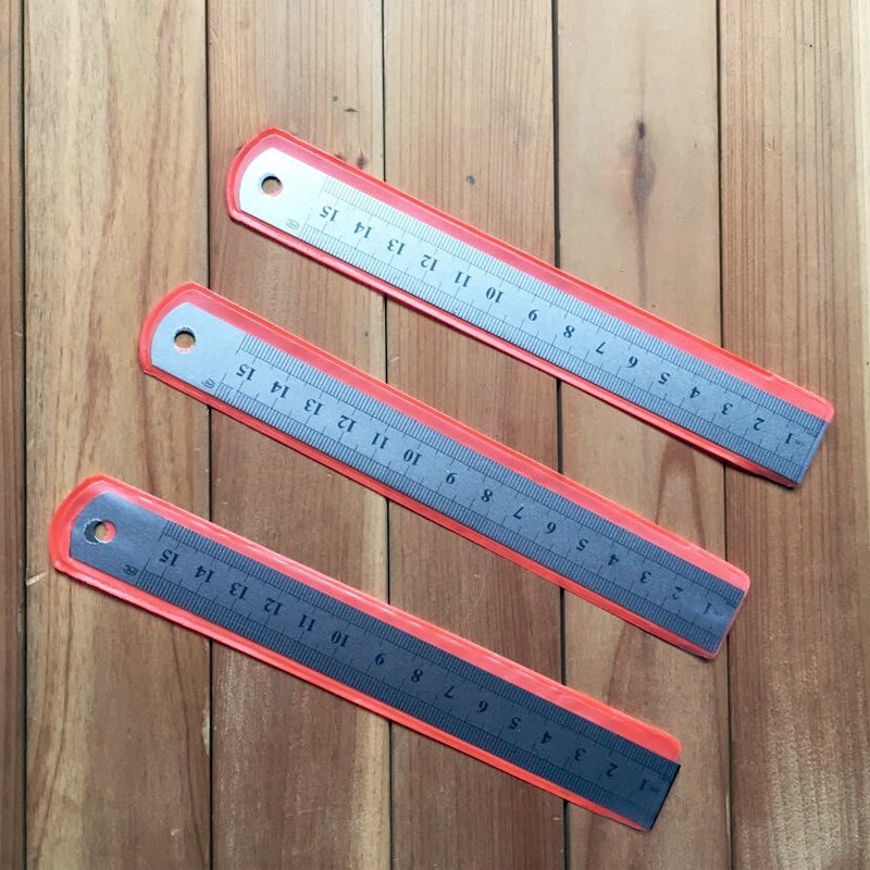 1PCS 15cm Measuring Straight Tool Promotional Stationery Student Prize Stainless Steel Student Art Office Rule