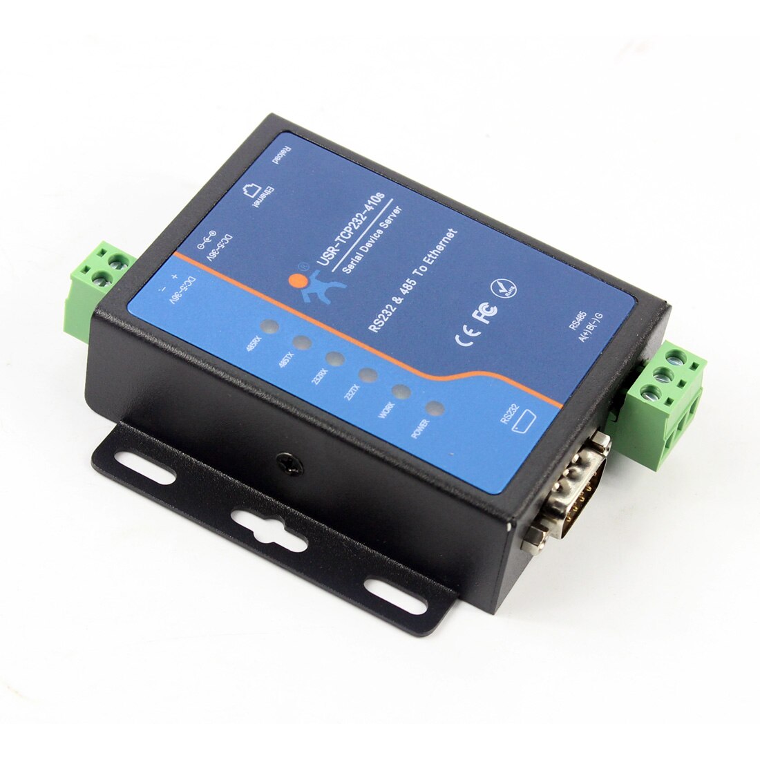USR-TCP232-410S Terminal Voeding RS232 RS485 Naar Tcp/Ip Converter Seriële Ethernet Seriële Server Modbus Tcp/Httpd Client
