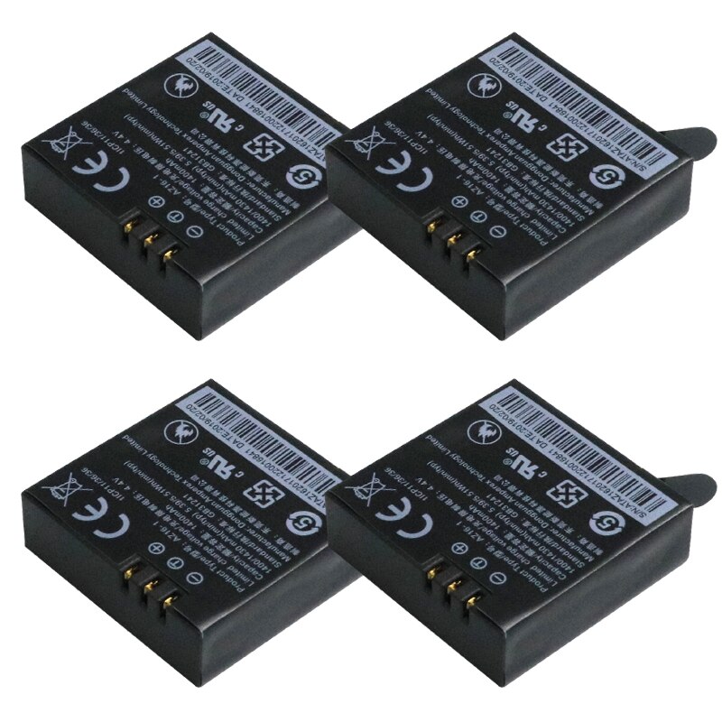 Cámara de Acción Original para Xiaomi Yi II yi 4k 4k, batería de az16-1, cargador LCD, az16-2, para Xiaoyi Lite Yi 360 VR: 4battery