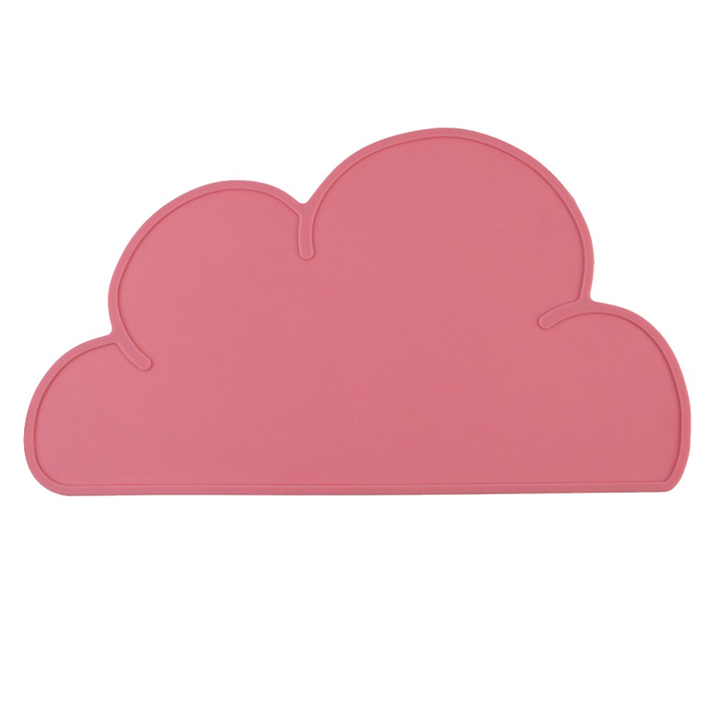 Silicone Cute Cloud Pet Feeding Mat Dog Food Pad Mat Pet Feeder Water Dish Bowl Placemat Feeding Clean Cat Dog Supplies: Pink