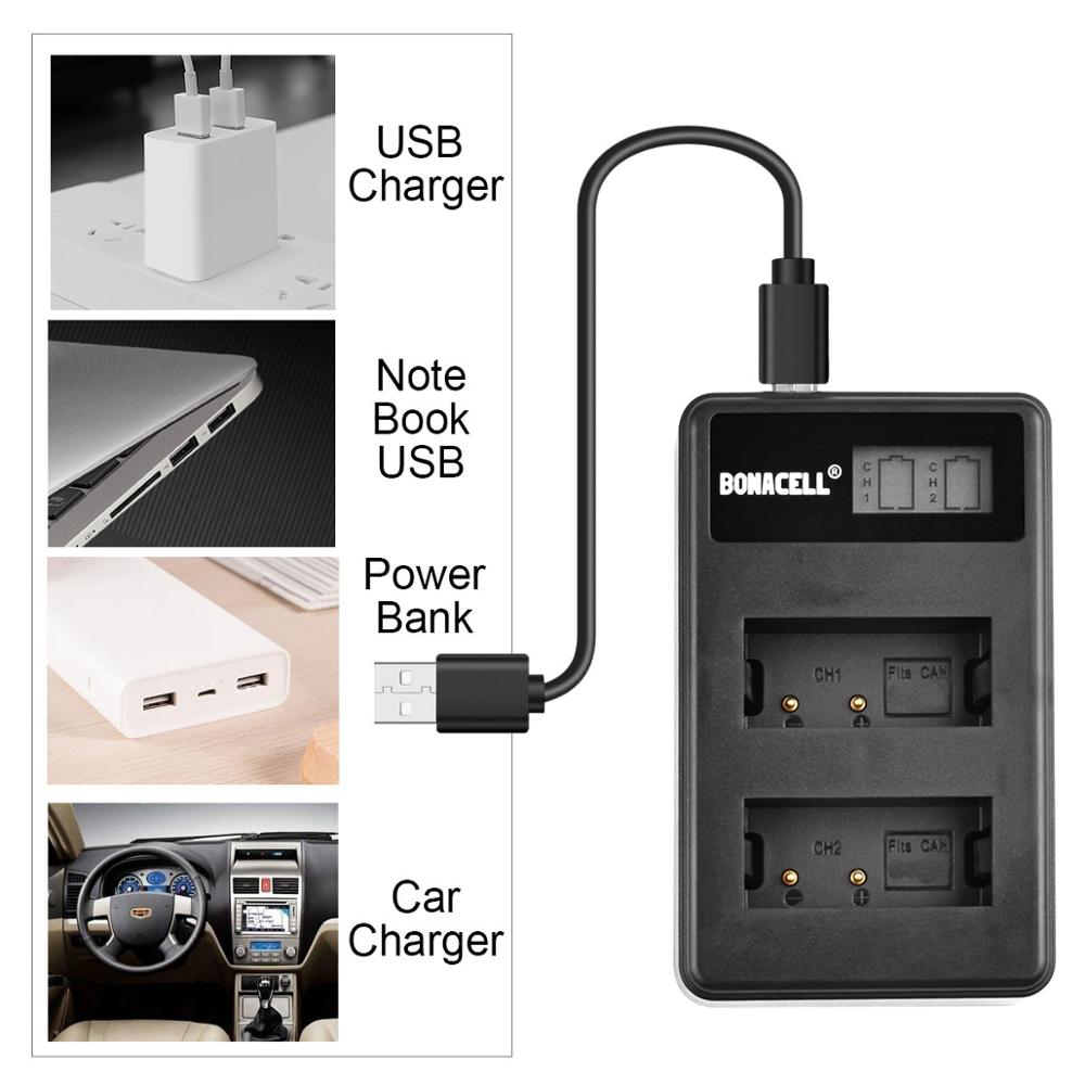 Bonacell – batterie 2600mAh EN-EL3e EN EL3e EL3a ENEL3e, avec double chargeur LCD pour Nikon D300S D300 D100 D200 D700 D70S D80 L50