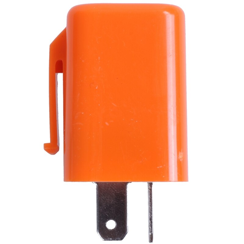 2 Pin Car Moto LED Indicator Speed Adjustable Relay turn light Flasher Orange