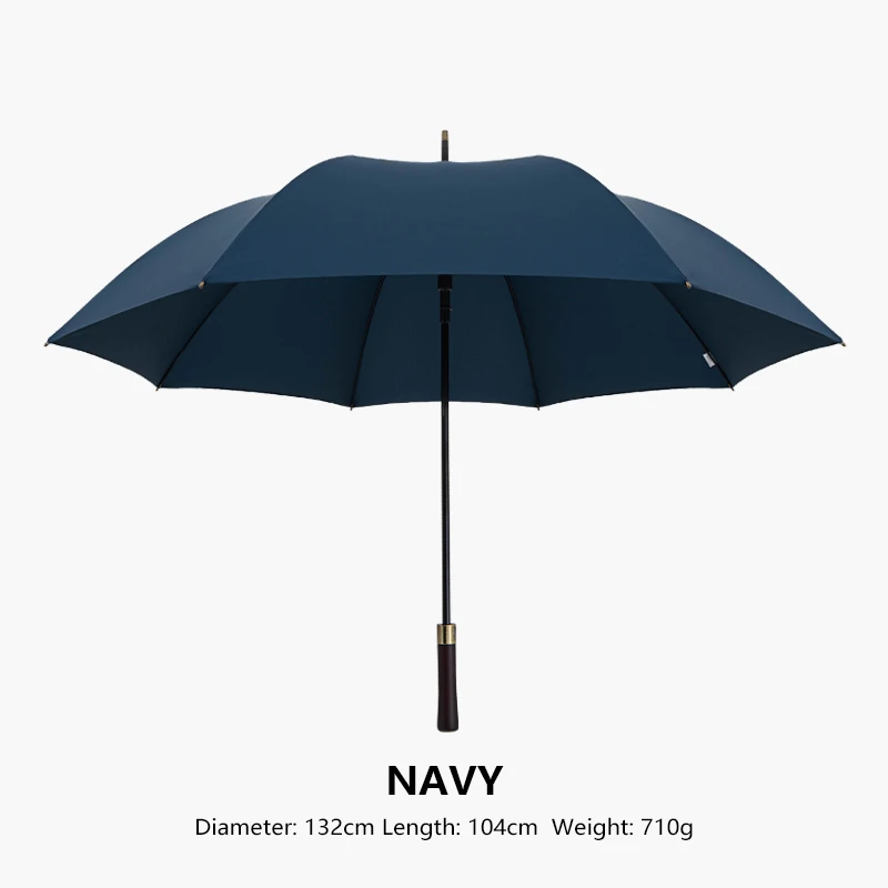 Parapluie de Golf, grand format, Long, 132cm, pour le travail, le Golf, le voyage, style Vintage: Navy
