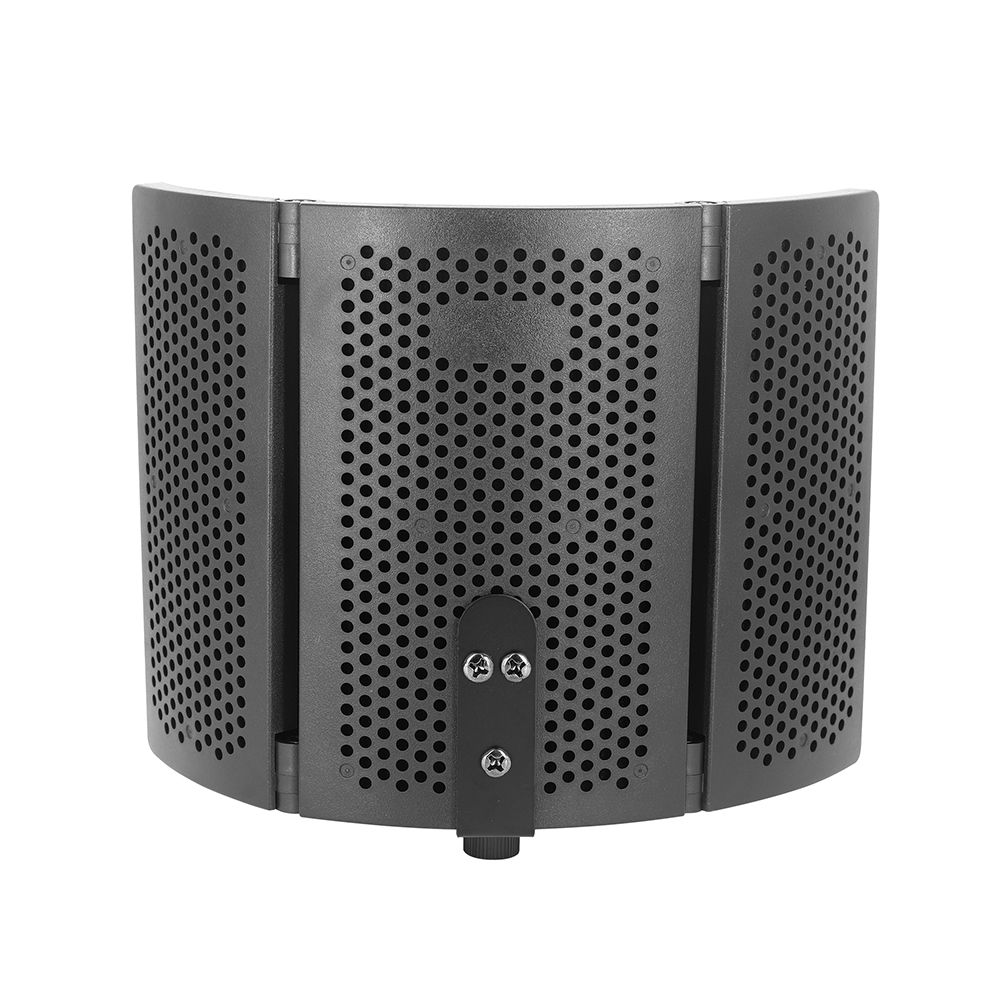 Capot d'isolation de microphone, bouclier de microphone pliable avec triple isolation sonore, adapté aux équipements d'enregistrement de microphone
