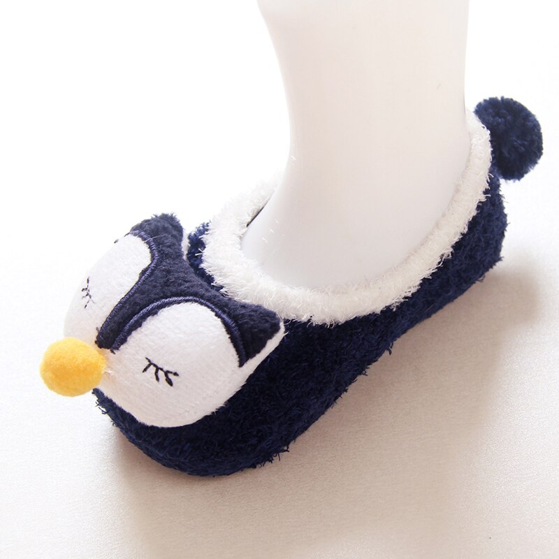 Winter Spring Coral Fleece Baby Socks Soft Anti Slip Boy Girl Children Floor Sock Animal Cartoon Shoes Slippers Boots 0-3 T