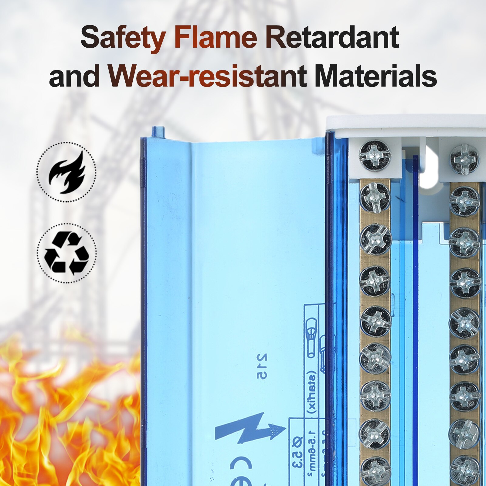 Terminal Distribution Box Connection Box Junction Box with Cover Din Rail Terminal Block Line-divider Wire Terminal Block