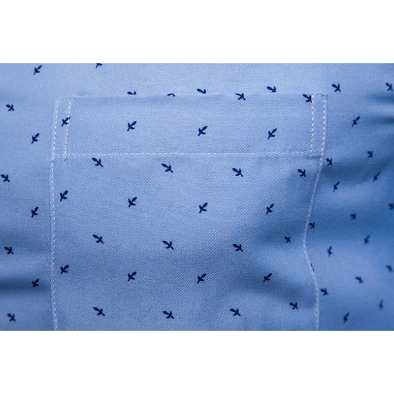 Mannen Print Shirts Lange Mouwen Slim Fit Man Casual Tops Voor Lente M-5XL FEA889