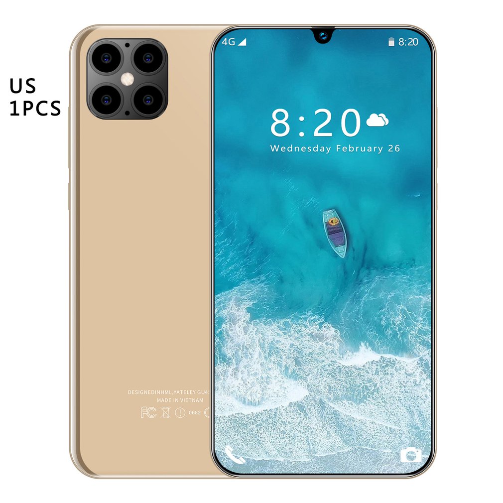 IP12 Clever 6,5 Zoll HD Bildschirm 1GB 8GB 24MP Vorne Kamera Starke 8 Ader hoch-leistung Prozessor telefon