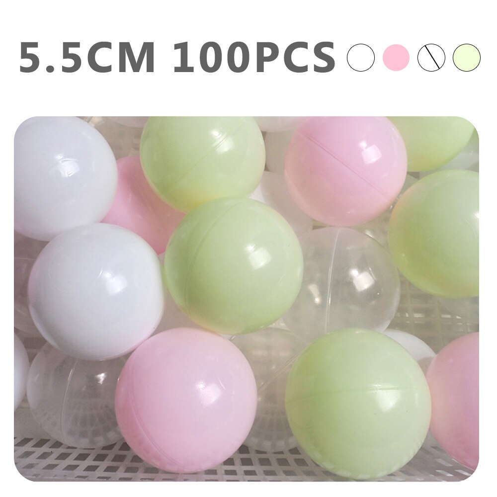 100pcs/lot Eco-Friendly Pink White Soft Plastic Water Pool Ocean Wave Ball Baby Funny Toys Stress Air Ball Outdoor Fun Sports: WJ3254I