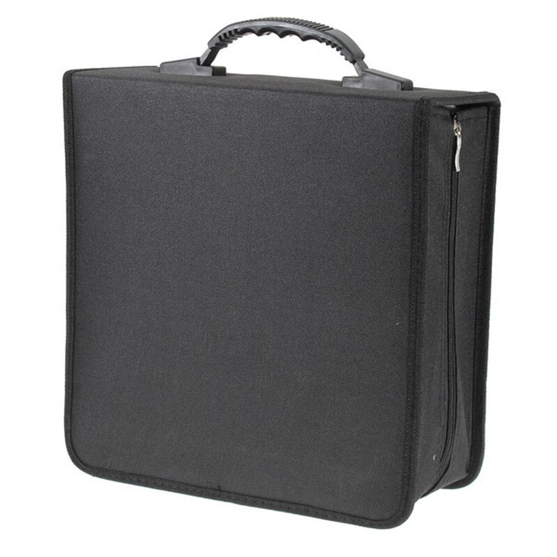 320 Pcs CD DVD Dics Media Storage Cover Portable Carry Sleeve Hard Bag Case Wallet Holder Box w/Zipper Sleeves Universal