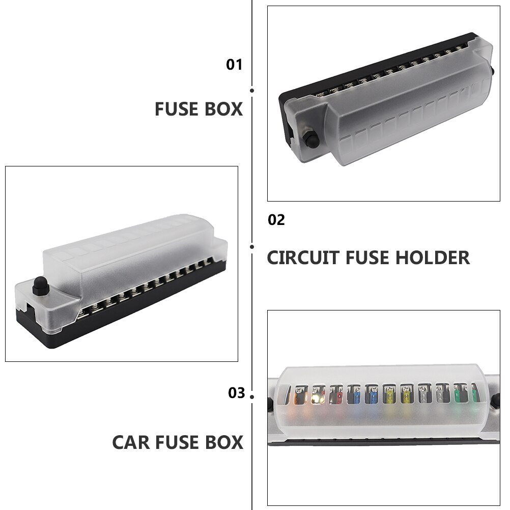 1 Set Fuse Box Auto Fuse Holder Box Fuse Block Box Holder Car Circuit Fuse Box Waterproof Fuse Box For Car Vehicle Marine